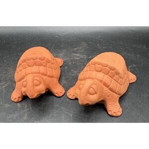 Vintage Scioto Mold Red Wear Handmade Flat Back Turtles New!